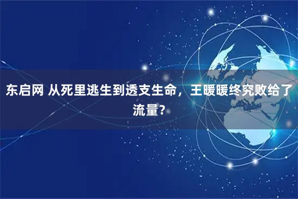 东启网 从死里逃生到透支生命，王暖暖终究败给了流量？